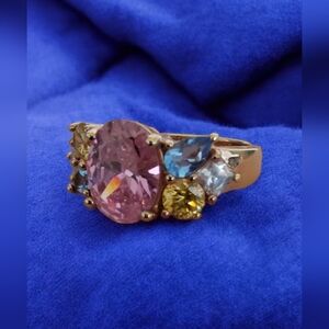 Ross-Simons Multi-Colored CZ Sterling Silver Ring – Size 6